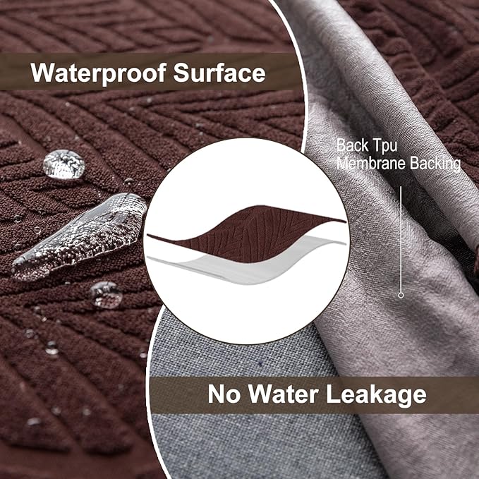 Waterproof Dining Chair Covers, Chair Covers for Dining Room, Stretch Parsons Chair Slipcover, Removable, Washable for Dining Room Kitchen Chair Protector Cover