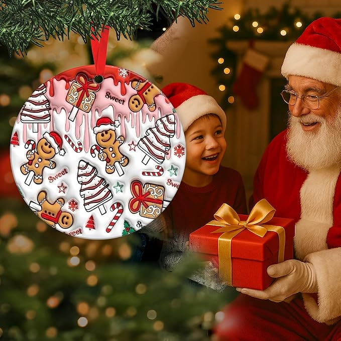 Gingerbread Ornaments for Christmas Tree - Delightful Gingerbread for Christmas Decorations, Ornaments for Holiday Season, Holiday Decor with Gingerbread Ornament