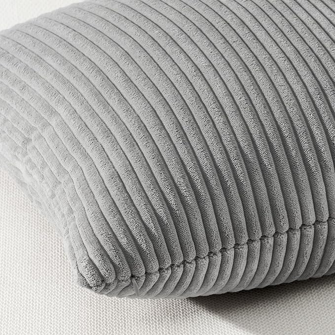 Topfinel Decorative Grey Throw Pillow Covers Cushion Cases, Set of 4 Soft Velvet Modern Double-Sided Designs, Mix and Match for Home Decor, Pillow Inserts Not Included (16x16 inch)