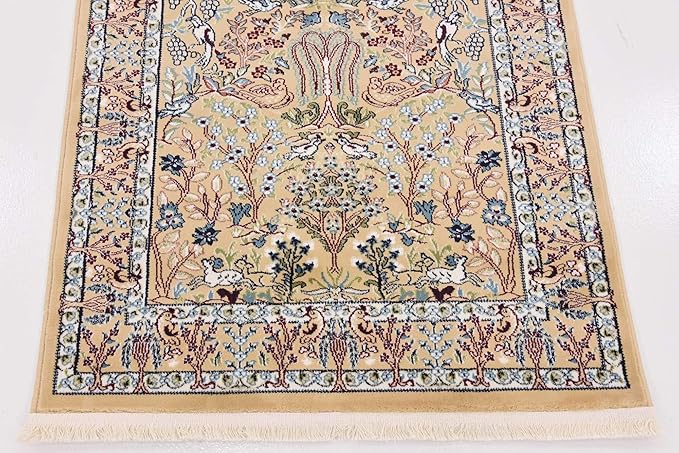 Unique Loom Narenj Collection Area Rug - Bristol (3' x 13' 1" Runner, Beige/ Blue)