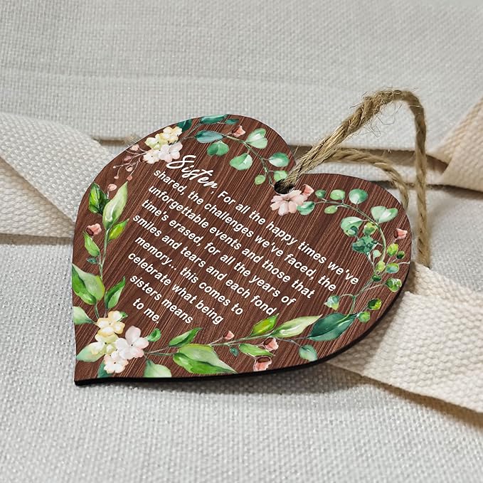 Always Soul Sister MDF Christmas Ornaments Gift 2025, Christmas Forever Sisters Ornaments for Tree, Big Sisters Ornament,Sisterhood Friendship Hangings with Gift Box Greeting Cards
