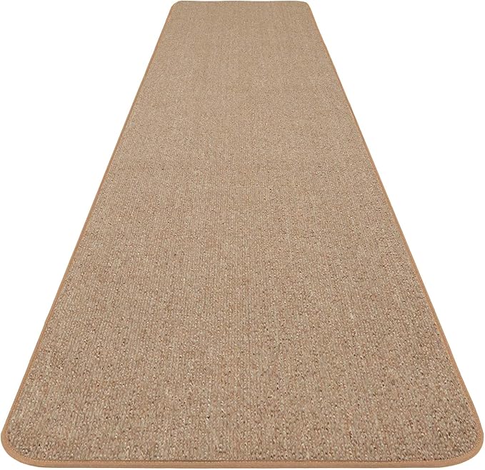 House, Home and More Skid-Resistant Carpet Runner - Pebble Beige - 4 Feet X 27 Inches