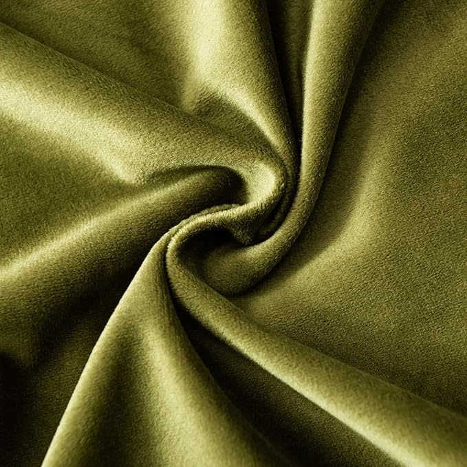 JUSPURBET Throw Pillow Covers 18x18 inch Set of 2 Decorative Velvet Pillow Covers for Couch Sofa Bed Soft Cushion Covers Cases with Invisible Zipper for Living Room Home Decor, Olive Green
