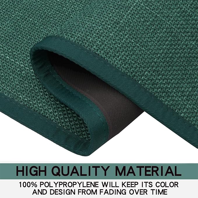Kitchen Mat Set of 2 PCS, Christmas Cushioned Non Slip Rugs for Kitchen Floor, Absorbent Runner Comfort Standing Mats Washable for Kitchen, Office, Home (Green, 17.3"x47"+17.3"x30")