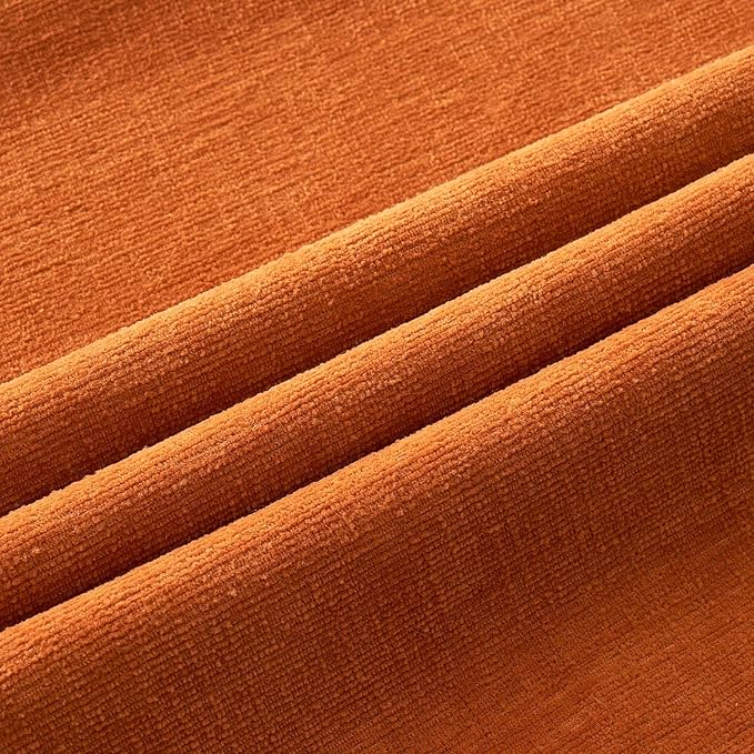 MIULEE Orange Couch Pillow Covers 20x20 Inch, Set of 2 Soft Chenille Decorative Square Throw Pillow Covers Farmhouse for Sofa Living Room Bed