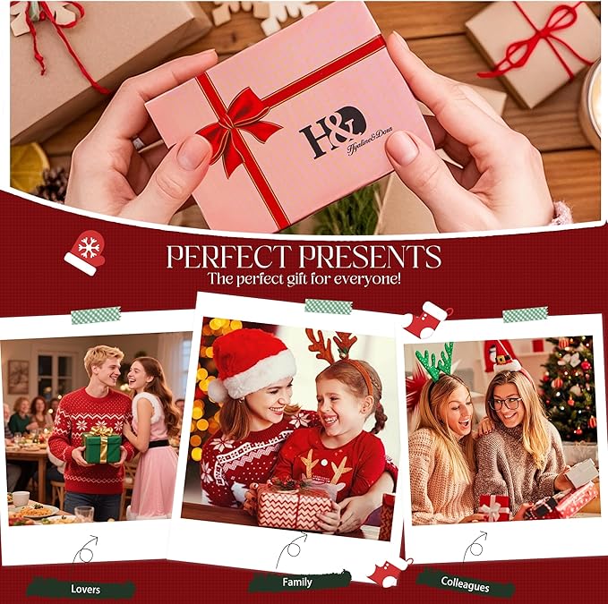 H&D HYALINE & DORA Set of 6 Christmas Tree Ornaments Set Rhinestone Tree Shape Hanging Ornament Crystal Christmas Ornaments Gifts for Xmas Birthday Winter Holiday Decor