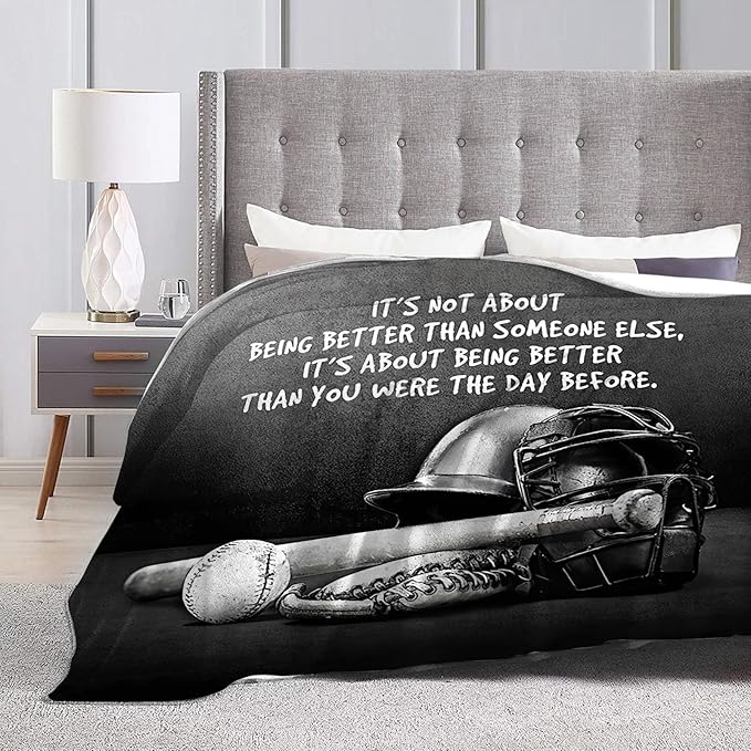 Tijuboni Baseball Sports Throw Blanket Baseball Gifts for Boys Girls Men Women Kids Adults Soft Flannel Fleece Blanket for Couch Sofa Bed Home Decor 40"x50"