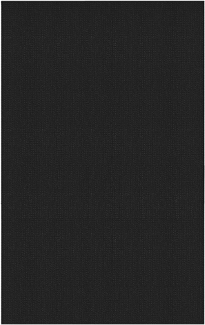 EARTHALL Woven Area Rug 3x5 Ft Washable Rugs for Entryway Braided Non Slip Rubber Backed Throw Rugs Door Mat Indoor Outdoor Entrance Cotton Carpet for Kitchen Foyer Front Door, Black/Grey