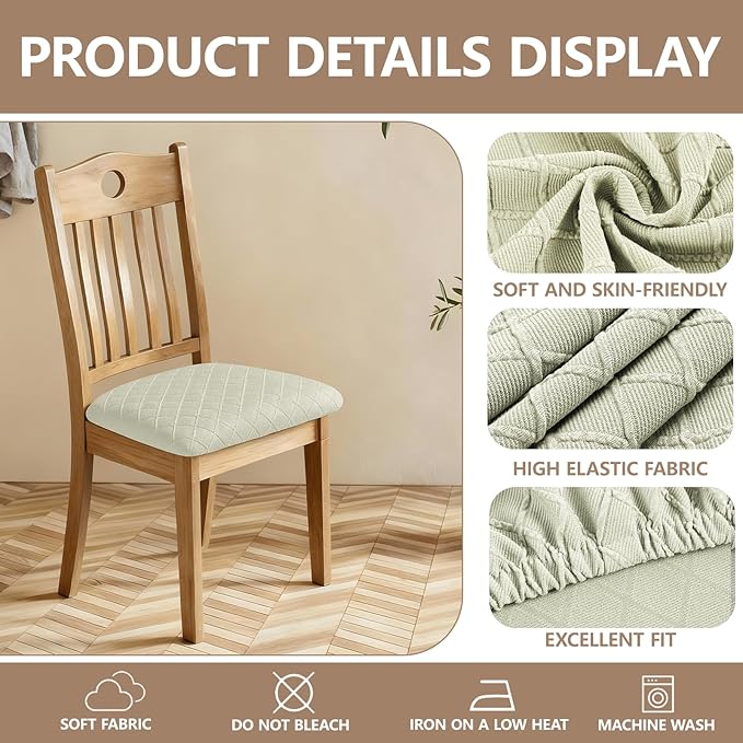 Dining Room Chair Covers,Soft Removable Washable,Dining Room Chair Covers Set of 6,Printed,Floral Pattern,Pet Friendly Furniture Protector Seat Cover,Universal Fit for Hotel
