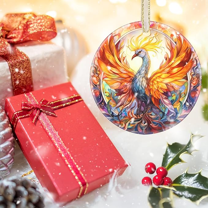 Phoenix Ceramic Hanging Ornament - Christmas Tree Decor - Ornaments & Gifts for Phoenix Lovers