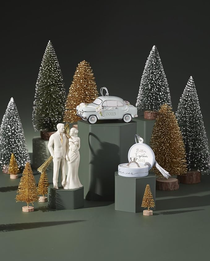 Lenox 897119 2025 Bride & Groom Ornament, Christmas, Holiday Decorations