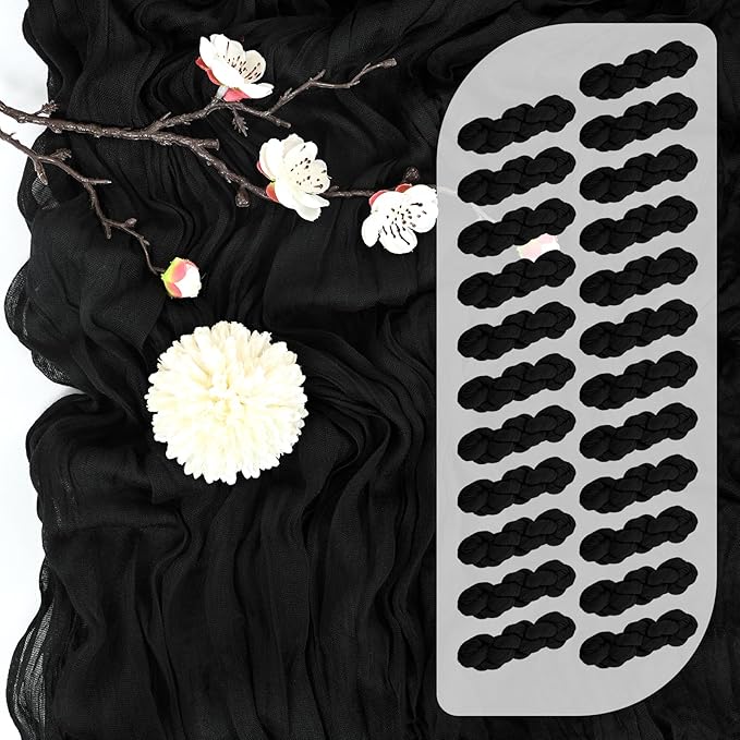 25 Pack Black Cheesecloth Table Runner 17 x 108 Inch Fall Thanksgiving Boho Rustic Farmhouse Gauze Cheese Cloth Runner for Wedding Party Baby Shower Home Decor Holiday Decorations