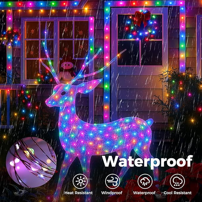 btfarm Fairy Lights Plug in with Remote, 66FT 200 LED Outdoor Twinkle Lights Waterproof with Timer, 8 Modes Indoor String Lights for Bedroom Patio Garden Wedding Christmas Decoration, Multicolor