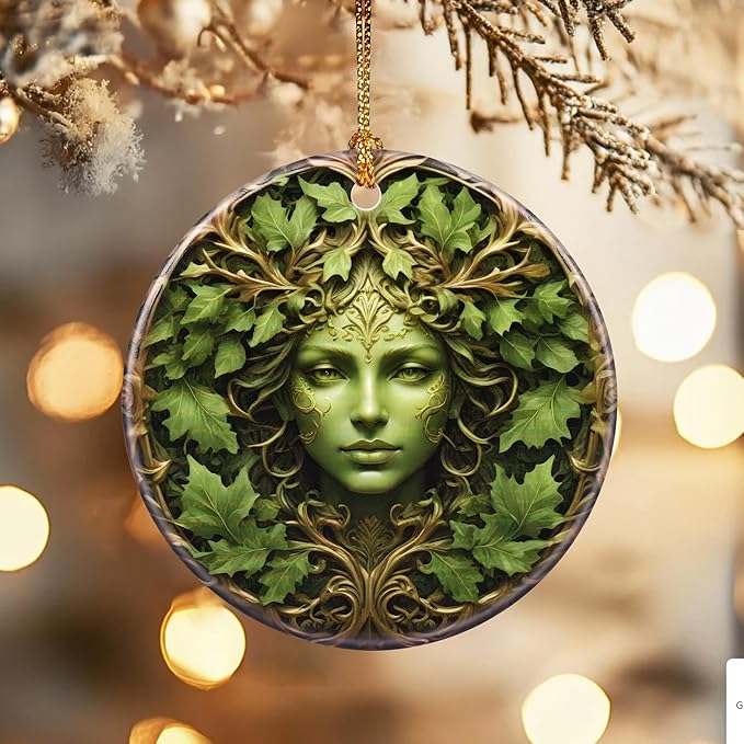 Christmas Ornaments, Dodosky 2.8in Ceramic Plant Ornament, Xmas Decor, Christmas Tree Ornaments, Xmas Decorations for Tree, Holiday Ornament, Gifts for Plant Lovers, Gifts for Women, Gardener
