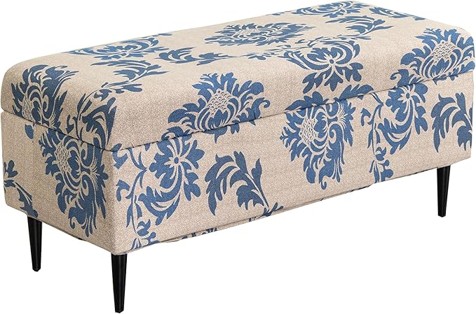 CRFATOP Printed Rectangle Ottoman Stool Cover Stretch Folding Storage Footstool Bench Slipcovers Upholstered Foot Chest Chair Covers Washable Entryway Furniture Protector with Elastic Bands,S,12
