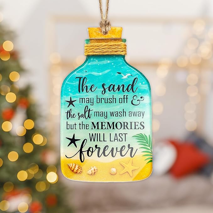 Beach Ornaments - Tropical - Coastal Christmas Ornaments - Beach Themed Gifts - Beach Gifts for Women - Christmas Ornament - Christmas Ornament 2025 - car Accessories