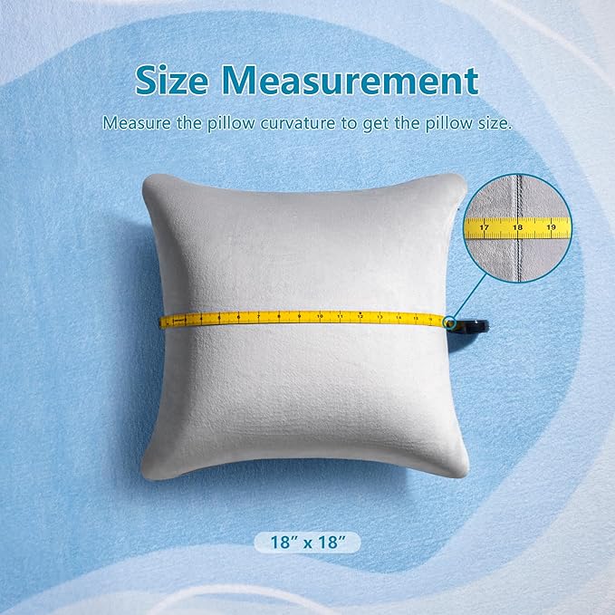 AM AEROMAX 18 ×18 Pillow Insert (Pack of 2) Memory Foam Throw Pillow Insert Sham Square for Decorative Cushion Bed Couch Sofa Without Deform After Longtime Use(Grey)