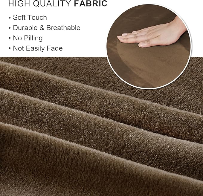 NICEEC Spandex Stretch Dining Bench Cover with Skirt Removable Bench Slipcover Rectangle Washable Bench Cushion Covers for Dining Room Living Room Bedroom Kitchen(Brown)