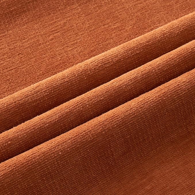 MIULEE Burnt Orange Couch Pillow Covers 18x18 Inch, Set of 2 Soft Chenille Decorative Square Throw Pillow Covers Farmhouse for Sofa Living Room Bed