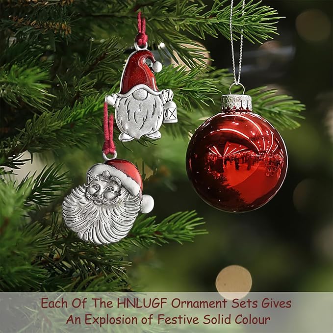 Christmas Ornaments, 2025 Solid Pewter Christmas Tree Ornament Handcrafted Metal DIY Hanging Craft Collectibles for Xmas Trees Home Party Party Gifts (Train)