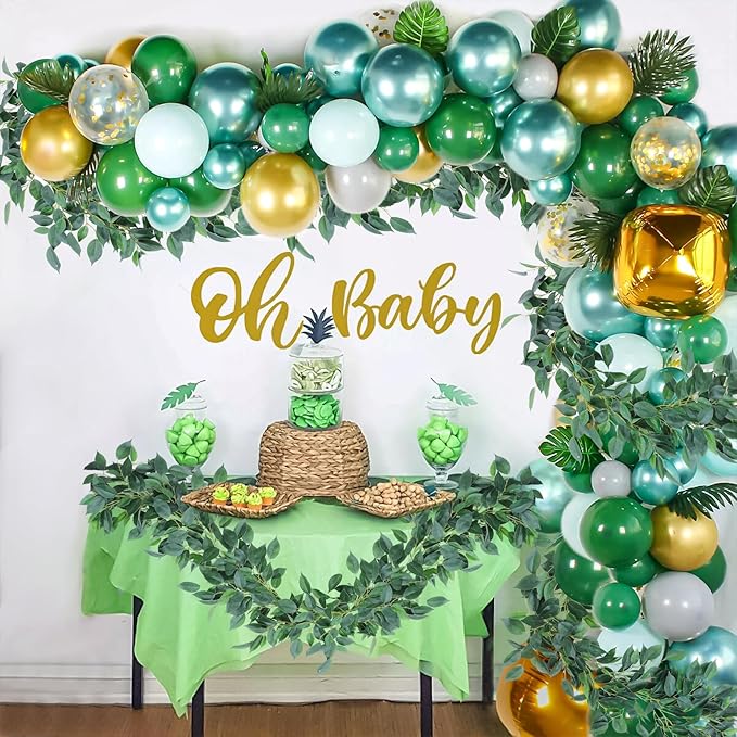 9.8ft Artificial Vines with Ultra-Dense Willow Leaves - Bendable Fake Vines Garland, Faux Italian Ruscus for Wedding Arches, Jungle Room & Indoor/Outdoor Decor