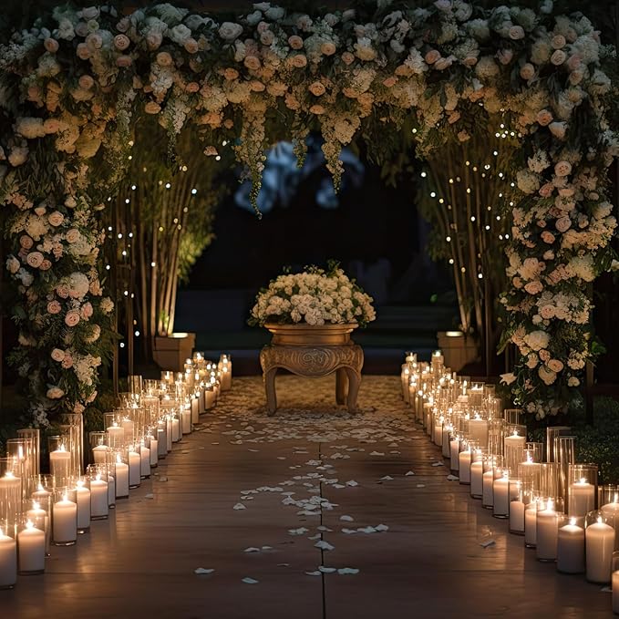 96 Pcs Cylinder Vases Set for Centerpieces, 6/8/10 Inch Tall Clear Glass Vase, Hurricane Floating Candle Holder for Wedding Table Decor, 2.5''/2.7''/3.3''' Diameter (3.3'' X 5.9'',7.9'',9.8'')
