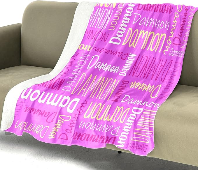 Personalized Name Blanket for Kids and Adult Customized Blanket for Boys Girls Baby Personalized Blanket and Throws Super Soft