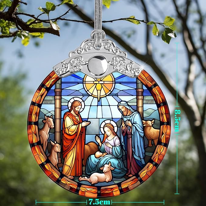 Nativity Christmas Ornaments - Nativity Ornaments for Christmas Tree - Christian & Religious Gifts - S082