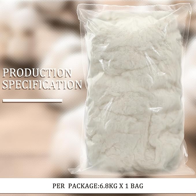 6800g/15lb Cotton Stuffing for Stuffed Animals Soft Pillow, Natural Cotton Fiber Filling Batting, for Toys, Cloud Decorations, and More