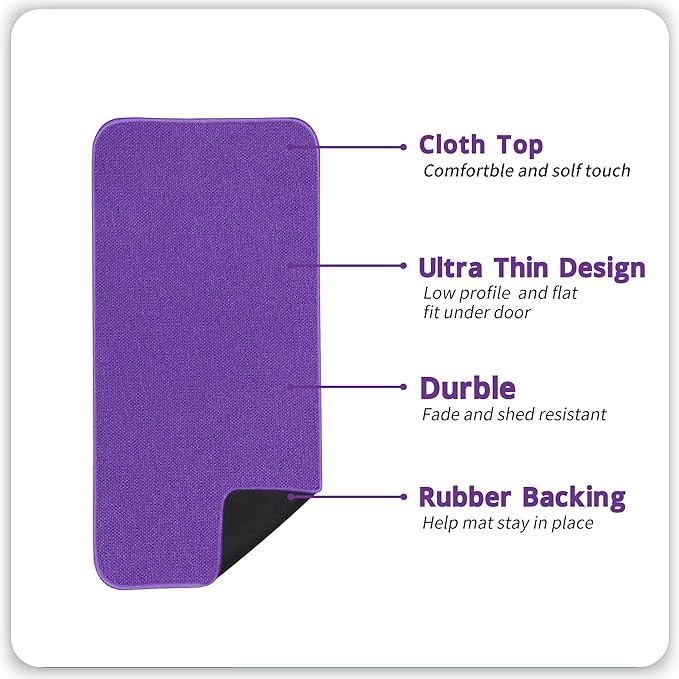 Bath Mat,Ultra Thin Bathroom Runner Rugs,Large Bath Mats for Bathroom,Quick Dry,Non-Slip,Machine Washable,Low Pile,Bath Rug,Shower Outside,Sink,Home Decor Accessories.Purple,3'x5'(36x60inch)