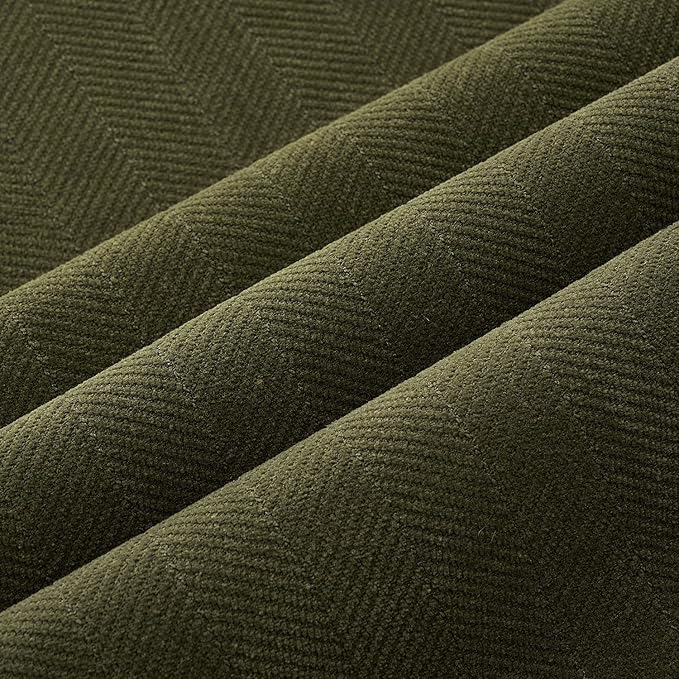 MIULEE Pack of 2 Olive Green Decorative Pillow Covers 26x26 Inch Soft Chenille Luxurious Couch Throw Pillows Boho Cushion Covers Euro Shams with Elegant Design for Sofa Bed Living Room Home Decor