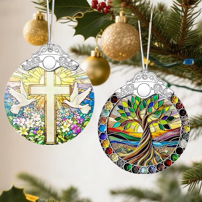 Tree of Life Christmas Ornaments: Christmas Tree Ornaments, Holiday Decor, Stocking Stuffers, Gift Ideas, Xmas Gifts & Gifts for Women, Friends, Nature Lovers, Festive Decor Lovers