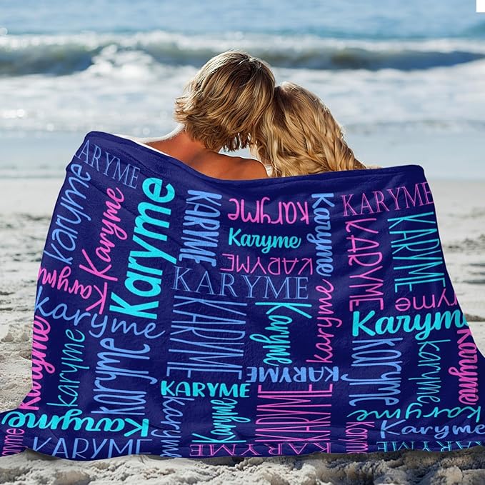 Personalized Name Blanket for Kids and Adult Customized Blanket for Boys Girls Baby Personalized Blanket and Throws Super Soft