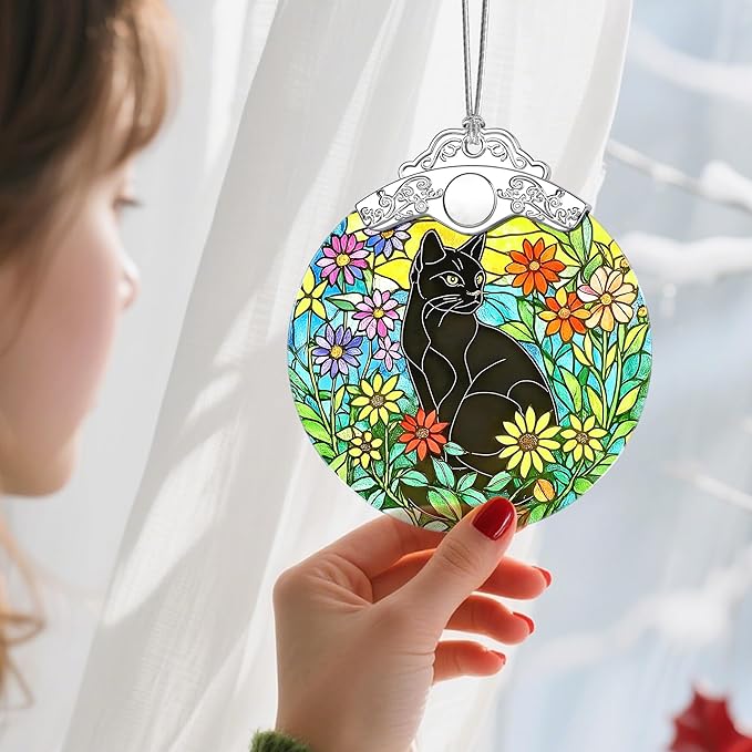 Christmas Ornaments – Black Cat Ornaments for Christmas Tree, Xmas Decorations, Holiday Decor, Gift Ideas, Housewarming, Holiday & Xmas Gifts for Cat Lovers
