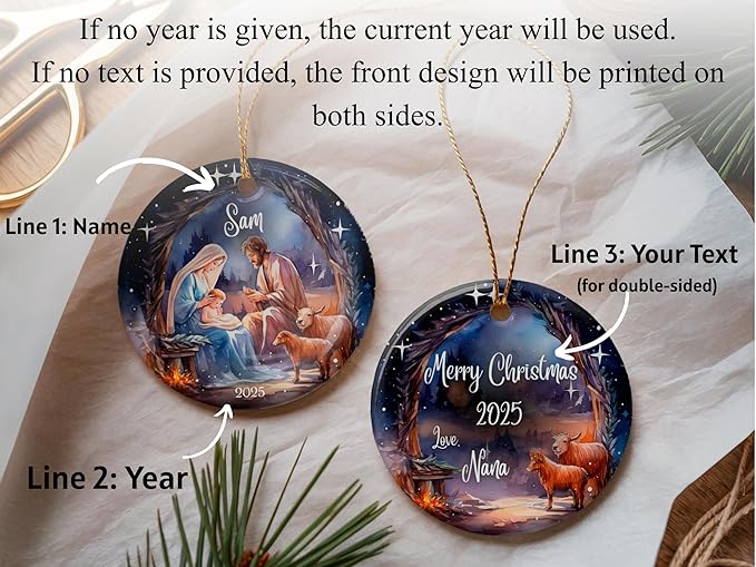 Cherish The Birth of Jesus with This Custom Nativity Scene Ornament