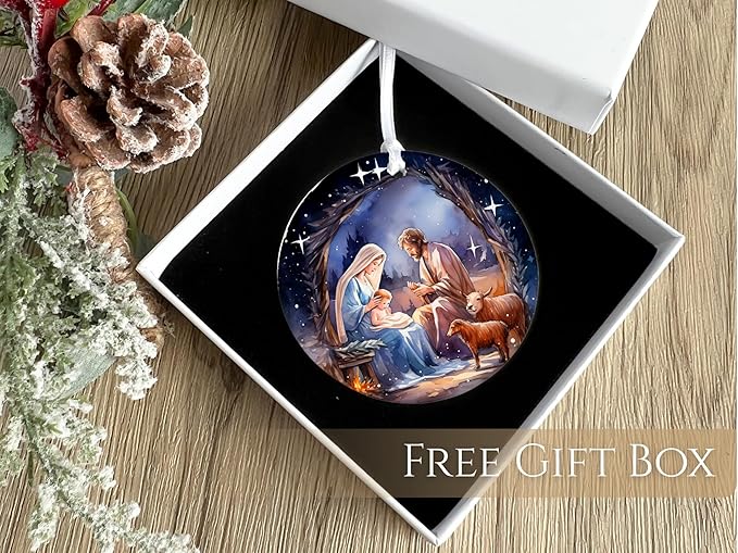 Cherish The Birth of Jesus with This Custom Nativity Scene Ornament