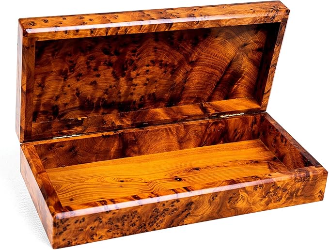Hand Carved Wooden Multipurpose Keepsake Jewelry Decorative Art Box Storage Organizer (Large wood Box,Antique) (X-Large)