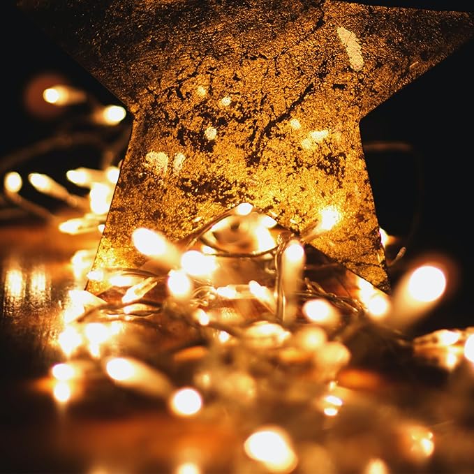 4Pcs Warm Copper Wire String Lights for Christmas Wedding Party Decoration Fairy Light Strings for Home Garden Patio Safe and Energy Efficient