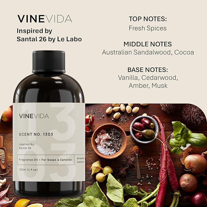 VINEVIDA [128oz] Scent No.1303 - Natural Fragrance Oil for Candle & Soap Making