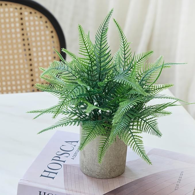 3 Pack Fake Potted Plants Artificial Plants for Shelf/Living Room/Wall/Home Decor