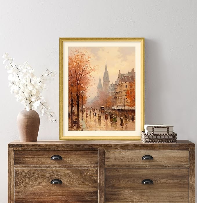 Art Shoppe Framed Print Wall Art, Vintage Wall Décor for Living Room, Bedroom, Office, High-Resolution Image on Premium Art Paper, 3/4" Frame with Plexiglass Front, Ready to Hang, 17"x21"