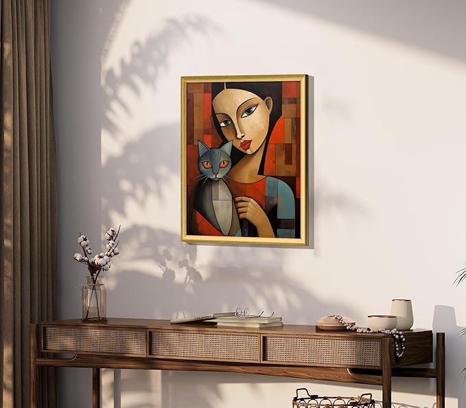 Art Shoppe Framed Print Wall Art, Vintage Wall Décor for Living Room, Bedroom, Office, High-Resolution Image on Premium Art Paper, 3/4" Frame with Plexiglass Front, Ready to Hang, 17"x21"