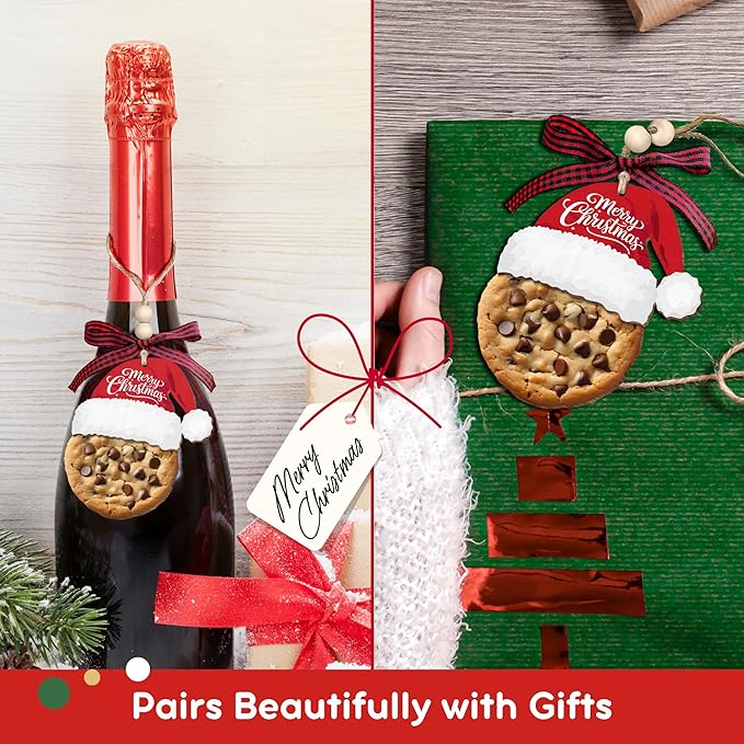 Chocolate Chip Cookies Ornament - Food Ornaments for Christmas Tree, Dessert Baking Ornaments - Food Dessert Cookie Gifts for Baking Lover, Baker - Wood Ornament