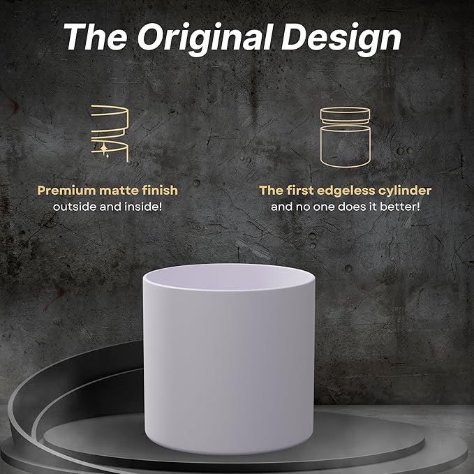 True Candle Tins for Making Candles - 12 Pack of 16 oz White Candle Containers Bulk - Empty tins with lids for Candles - Premium Glass Jars, Vessels | Painted Outside Inside | Matte White (Tall)