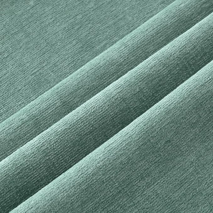 MIULEE Aqua Green Couch Pillow Covers 20x20 Inch, Set of 2 Soft Chenille Decorative Square Throw Pillow Covers Farmhouse for Sofa Living Room Bed