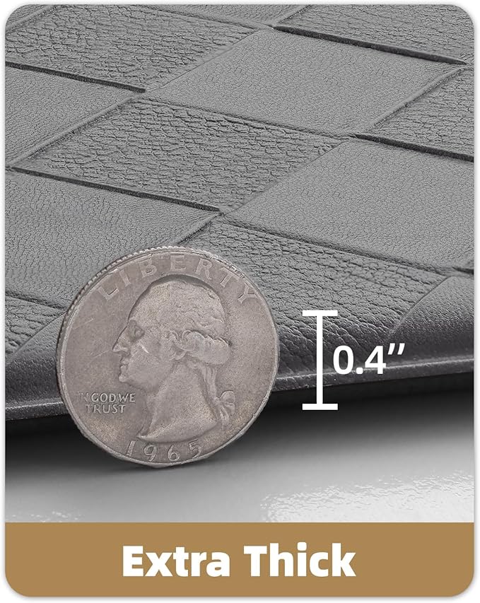Color&Geometry Anti Fatigue Cushioned Kitchen Floor Mats,17"X47",Runner Rug Non Slip Waterproof,Memory Foam Padded Standing Mat for Front Sink,Grey