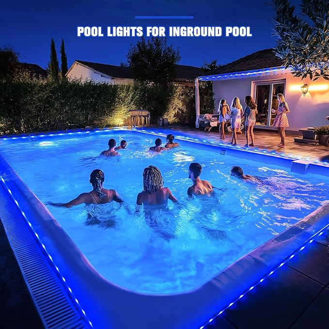 JMEXSUSS 2 * 200 LED Blue Solar Rope Lights, 66ft IP 65 Waterproof Solar String Light Outdoor, 8 Modes Christmas Lights for Camp Trampoline Ladder Slide Tent