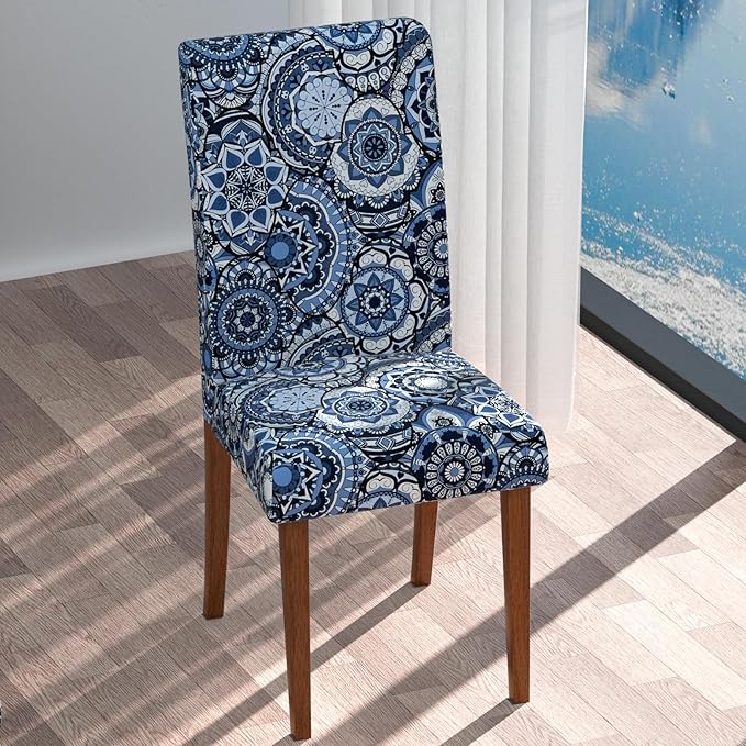 Stretch Dining Chair Covers Set of 2,Floral Print Chair Covers,Soft Removable Washable,Pet Friendly Furniture Protector,Universal Chair Slipcovers for Home, Kitchen,Ceremony Dining Room Seat