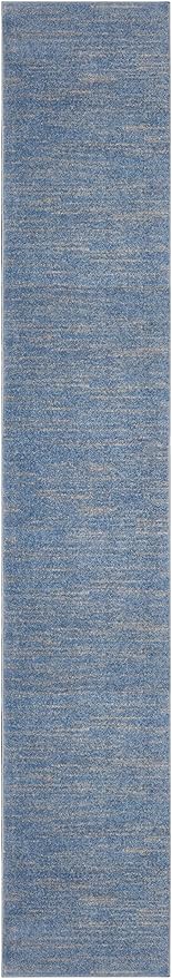Nourison Home Essentials 2'2" x 18 Blue/Grey Outdoor Rug
