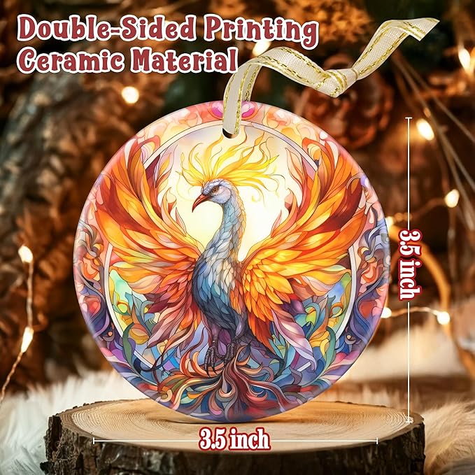 Phoenix Ceramic Hanging Ornament - Christmas Tree Decor - Ornaments & Gifts for Phoenix Lovers